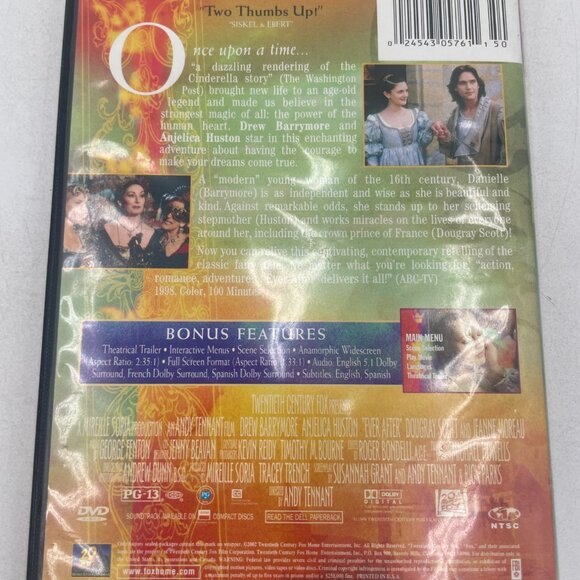 Ever After A Cinderella Story DVD Drew Barrymore & Anjelica Huston Romance Dra - Picture 2 of 2